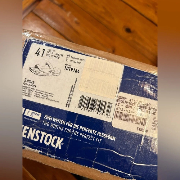 Birkenstock Women's 41 EU Size 10 Sahara Sandals NWT Futura Black - Picture 7 of 7